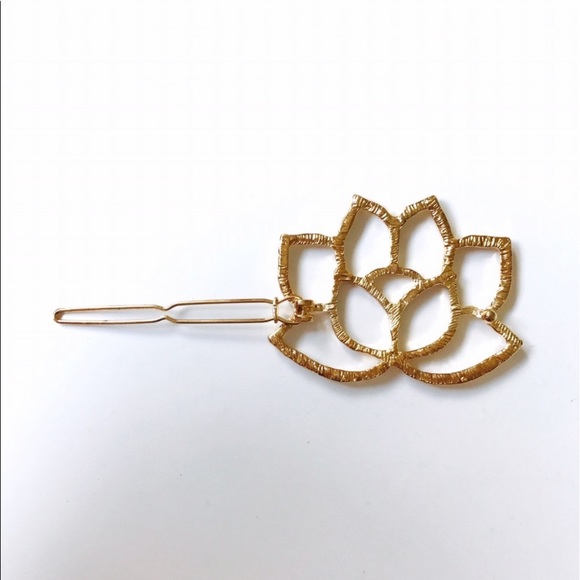 Sacred Lotus Minimalist Hair Clip - Picture 3 of 6
